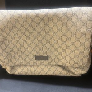 Gucci grey diaper bag